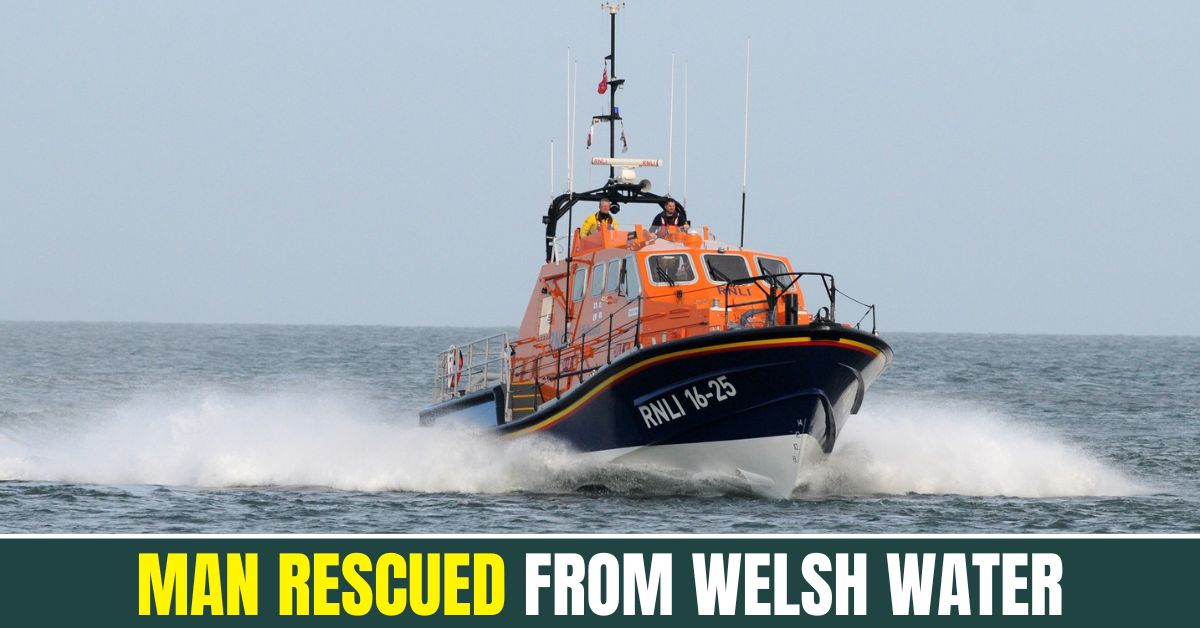 man rescued from welsh water