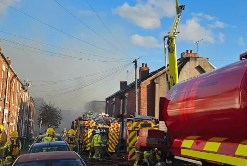 A 12-year-old boy was taken into custody on suspicion of arson after a major fire in Crewe